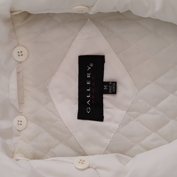 Gallery Womens White on White Embroidered / Quilted Jacket Size M - Picture 8 of 11